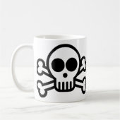 Pirate Skull & Crossbones Coffee Mok - 325 ml (Links)