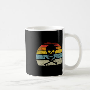Pirate Skull Crossbones Flag Retro Style H Koffiemok
