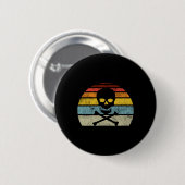 Pirate Skull Crossbones Flag Retro Style H Ronde Button 5,7 Cm (Voorkant /achterkant)