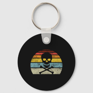 Pirate Skull Crossbones Flag Retro Style H Sleutelhanger