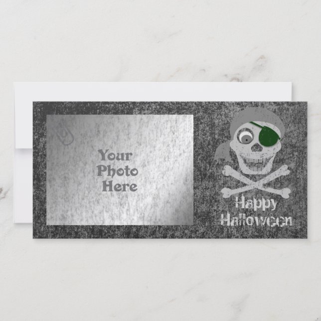 Pirate Skull & Crossbones Fotokaart (Voorkant)