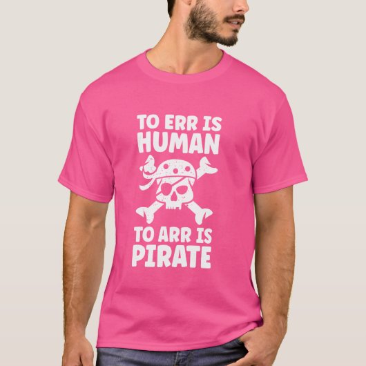 Pirate Skull Crossbones Jolly-Roger T-shirt (Voorkant)