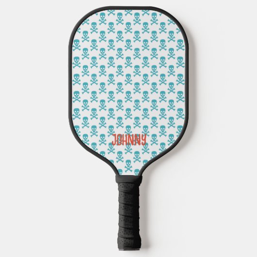 Pirate Skull Crossbones NAAM Sport Kleurrijke Kind Pickleball Paddle (Voorkant)