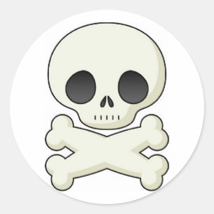 Pirate Skull & Crossbones Ronde Sticker