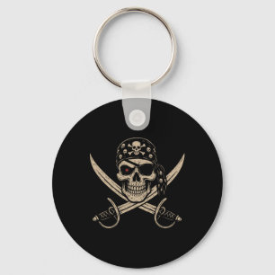 Pirate Skull Crossbones Skeleton Halloween voor ma Sleutelhanger