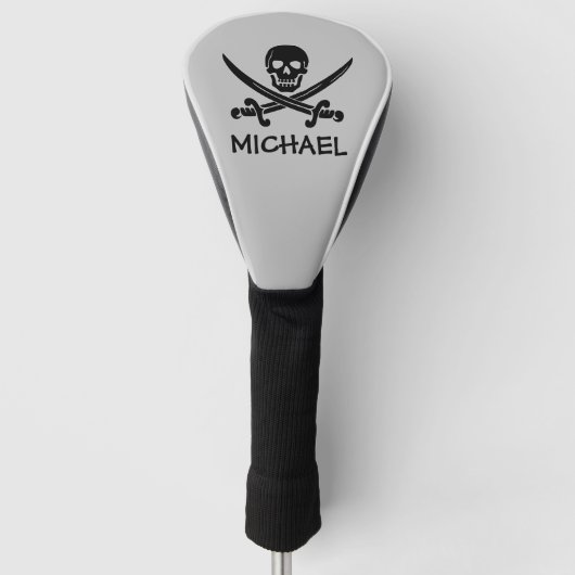 PIRATE SKULL CUSTOM GOLF DRIVER COVER (Voorkant)