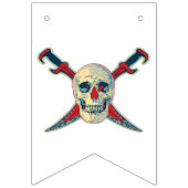 Pirate (Skull) - Custom Swallowtail Party Bunting Vlaggetjes (Derde vlag)