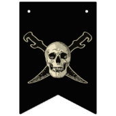 Pirate (Skull) - Custom Swallowtail Party Bunting Vlaggetjes (Tweede vlag)