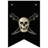 Pirate (Skull) - Custom Swallowtail Party Bunting Vlaggetjes (Derde vlag)