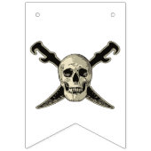 Pirate (Skull) - Custom Swallowtail Party Bunting Vlaggetjes (Eerste vlag)