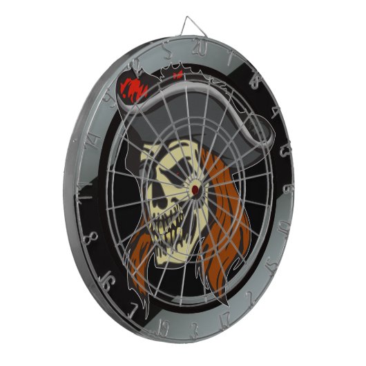 Pirate Skull Dartboard Dartbord (Voorkant Links)