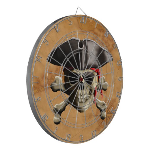 Pirate Skull Dartbord (Voorkant Links)