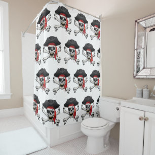 Pirate Skull Douchegordijn