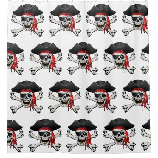 Pirate Skull Douchegordijn (Voorkant)