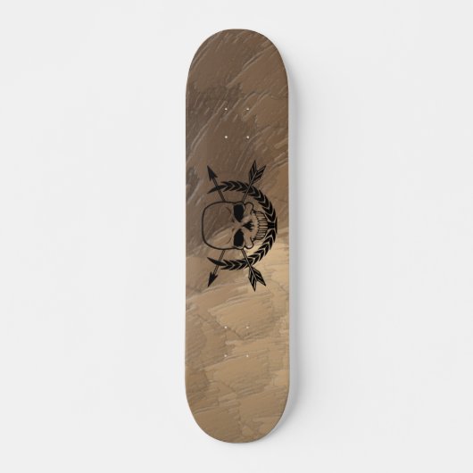 Pirate Skull en Arrow Ccrossbones Persoonlijk Skateboard (Voorkant)
