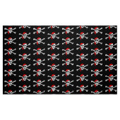 Pirate Skull en Botten Black Stof (Fat Quarter)