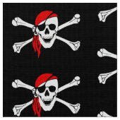 Pirate Skull en Botten Black Stof (Close Up)