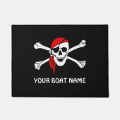 Pirate Skull en Botten Custom Boat Doormat Deurmat (Voorkant)