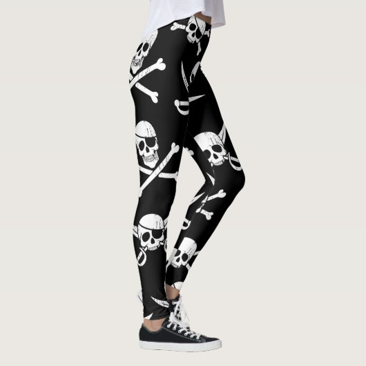 PIRATE SKULL EN BOTTEN LEGGINGS (Rechts)