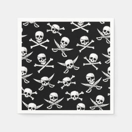 Pirate Skull en Botten Servet