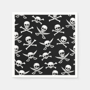 Pirate Skull en Botten Servet