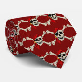 Pirate Skull en Botten Stropdas (Opgerold)