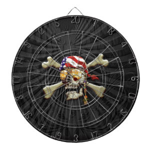 Pirate Skull en Cross Botten Dartbord
