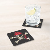 Pirate Skull en Cross Botten Kartonnen Onderzetters (Insitu)