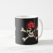 Pirate Skull en Cross Botten Koffiemok (Voorkant rechts)