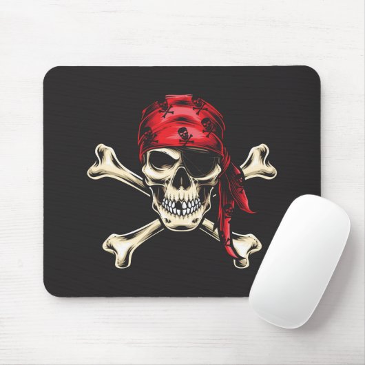 Pirate Skull en Cross Botten Muismat (Met muis)