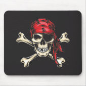 Pirate Skull en Cross Botten Muismat (Voorkant)