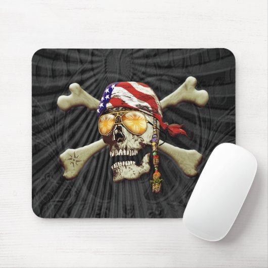Pirate Skull en Cross Botten Muismat (Met muis)