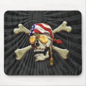 Pirate Skull en Cross Botten Muismat (Voorkant)