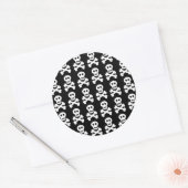 Pirate Skull en Cross Botten Ronde Sticker (Envelop)