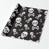 Pirate Skull en Cross botten thema Cadeaupapier (Uitgerold)