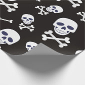 Pirate Skull en Cross botten thema Cadeaupapier (Hoek)