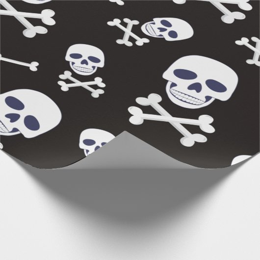 Pirate Skull en Cross botten thema Cadeaupapier (Hoek)