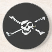 Pirate Skull en Cross Botten Zandsteen Onderzetter (Voorkant)