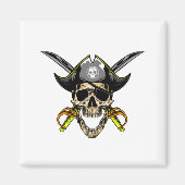 Pirate Skull en Cross Swords Magneet (Voorkant)
