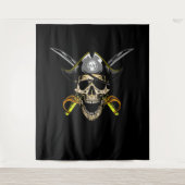 Pirate Skull en Cross Swords Wandkleed (Voorkant)