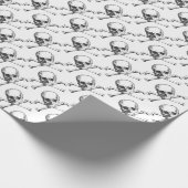 Pirate Skull en Crossbone Gift Wrap Cadeaupapier (Hoek)