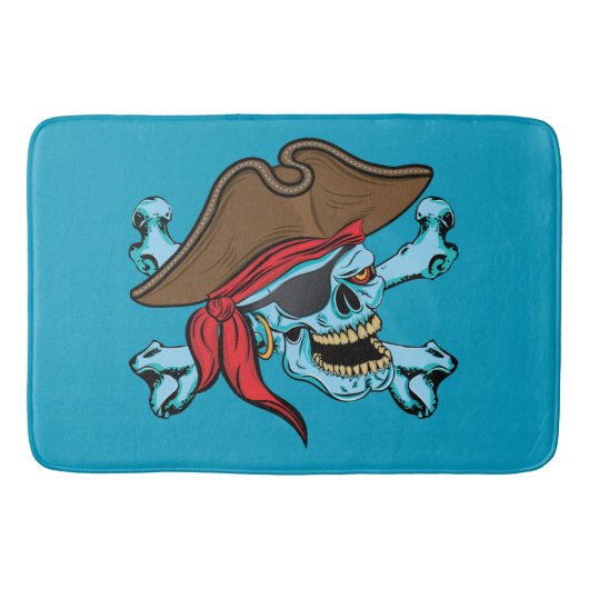 Pirate Skull en Crossbones Badmat (Voorkant)