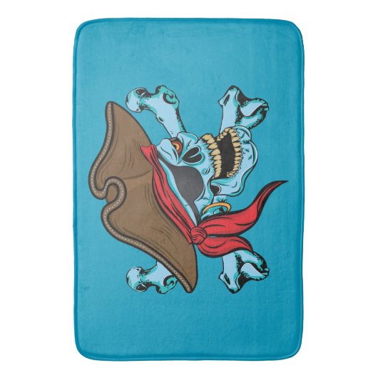 Pirate Skull en Crossbones Badmat (Voorkant Verticaal)