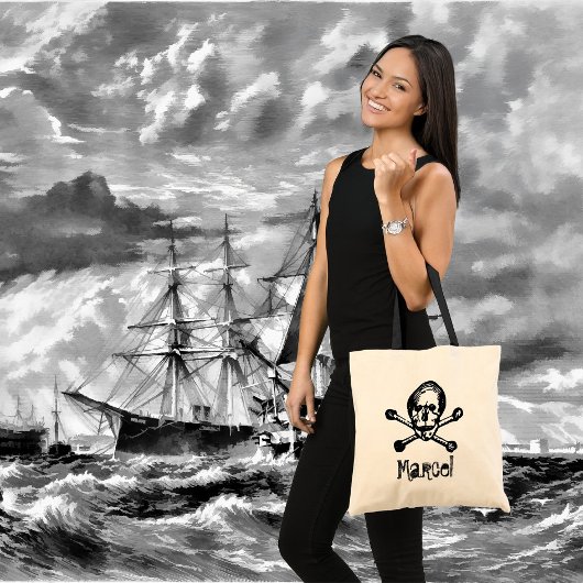 Pirate Skull en Crossbones Booty Bag Tote Bag