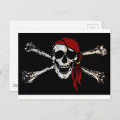 Pirate Skull en Crossbones Briefkaart (Voorkant / Achterkant)