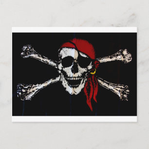 Pirate Skull en Crossbones Briefkaart
