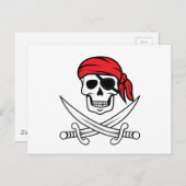 Pirate Skull en Crossbones Briefkaart (Voorkant / Achterkant)