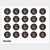 Pirate Skull en Crossbones Dank u Ronde Sticker (Vel)