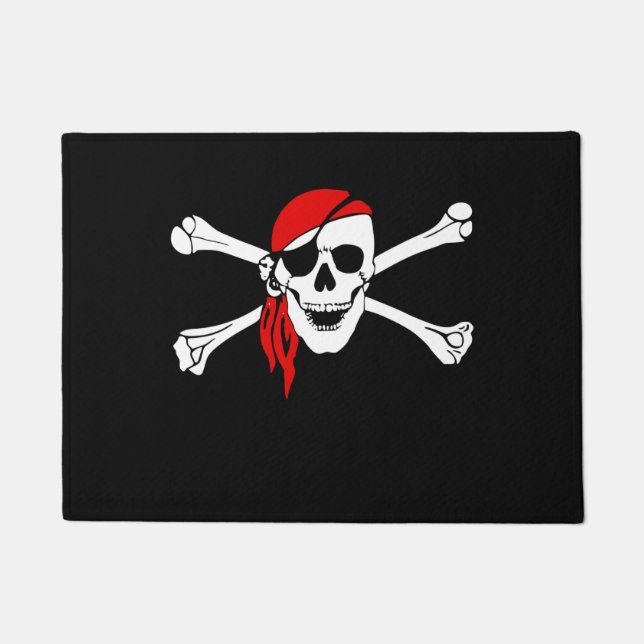 Pirate Skull en Crossbones Doormat Deurmat (Voorkant)
