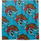 Pirate Skull en Crossbones Douchegordijn (Voorkant)